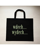 torby na zakupy Bardzo duża bawełniana torba czarna z afirmacją WDECH... WYDECH... 2