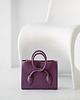 torebki do ręki BOW BAG - skórzana torebka - bakłażan 1