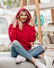 bluza z kapturem damska Bluza Clasic kangurka czerwony 1