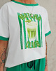 t-shirt damskie Bawełniana koszulka o luźnym kroju matcha 2