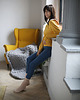 bluza bez kaptura damska Bluza Oversize Yellow 1