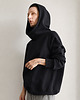 bluza z kapturem damska Bluza damska oversize z dużym kapturem i dziurkami na kciuki Czarna 4
