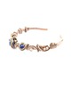 bransoletki wire wrapping Miedziana bransoleta mankietowa z lapis lazuli 1
