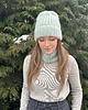 czapki damskie Alpaka wełna merino komplet czapka komin z ozdobnymi guzikami 1