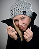 czapki damskie Czapka Mono 04 - JASNA SZARA 1