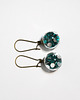 kolczyki szklane Kolczyki wiszące - Zielone kryształki 4