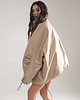 kurtki damskie Kurtka typu bomber oversize mocca 7