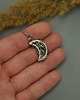 wisiory Wisiorek księżyc złoty labradoryt wire wrapping 3