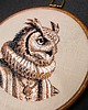 Ozdoby na ścianę Sir Owlerton,  haft w oprawie 20 cm 7