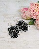 kolczyki soutache Czarno-srebrne kolczyki sutasz - kolekcja Angel 6