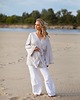 sukienki midi damskie Kimono Lotus - wiskoza  szary fiolet 2