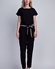 kombinezony damskie Kombinezon z paskiem, KB102 czarny 1
