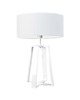 lampy stołowe Duża lampka nocna do salonu z morskim abażurem THOR 3