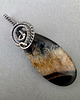 wisiory Fenya - wisiorek z agatem i oksydowanym srebrem, wire wrapping 1