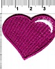 naszywki na ubrania Naszywka naprasowanka SERCE FIOLET termo haft dla dzieci 4x3,5cm 1