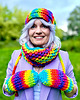 rękawiczki damskie Rękawiczki handmade ze sznureczkiem Tęcza 8