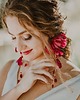 Biżuteria ślubna FEATHERLY burgundy 2