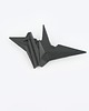 broszki Broszka Porcelanowa Origami Żuraw Czarna 2