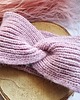 opaski do włosów Wełniana opaska handmade z alpaki i merino, miękka, ciepła, pudrowy róż 6