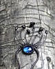 spinki i klamry do włosów Grzybowa boho amanita niebieska witrażowa spinka do włosów 6