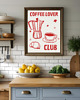 grafiki i ilustracje PLAKAT kawa, coffee lover club, prezent dla kawosza 2