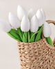 Ślub - inne TULIPANY bawełniany biały bukiet 2