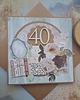 kartki scrapbooking Kobieca kartka na 40-stkę/40-ste urodziny 2