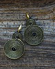 kolczyki soutache Czarno- złote spirale kolczyki soutache 8
