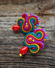 kolczyki soutache Małe i kolorowe kolczyki sutasz 5