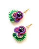 kolczyki soutache Sutaszowe kolczyki GREEN&VIOLET 1