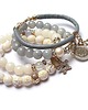 bransoletki z kamieni naturalnych Vanilla and light grey /09-02-22/ set 2