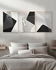 plakaty Czarno-białe plakaty geometryczne, minimalistyczne, do salonu, sypialni. 2