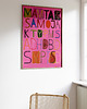 plakaty PMS ADHD BDSM PTSD Różowy plakat typografia prezent dla niej 1