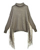 swetry damskie  Long Fringe Turtleneck Sweater 1