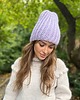 czapki damskie Czapka 100% miękka wełna merino z zakręconym warkoczykowym wzorem 1