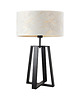 lampy stołowe Piękna lampa stołowa do salonu z designerskim kloszem THOR MARMUR 2