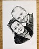 obrazy Portret A4 malowany ze zdjęć na zamówienie - podwójny 1