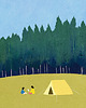 plakaty Kemping pod namiotem - plakat fine art 2