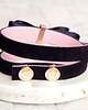 bransoletki skórzane Bow black/black 16 3