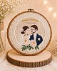Ślub - inne Haft ślubny w tamborku 20 cm, indywidualna pamiątka ślubna 45 3