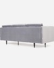 sofy i szezlongi Sofa ALTA srebrny welur, skandynawski design 4