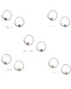 kolczyki srebrne SMOOTH  GEMstone  circle/ silver earrings 7