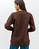 bluza bez kaptura damska Bluza basic ciepła ,,SEDA"  czekolada 1