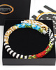 chokery Naszyjnik wielobarwny  we wzór clash print 4