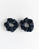 gumki do włosów Scrunchie NAVY BLUE SATIN 2