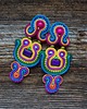kolczyki soutache Duże i kolorowe kolczyki sutasz 2