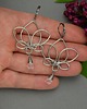 kolczyki wire wrapping Długie kolczyki kwiat lotosu kryształ górski wire wrapping 3