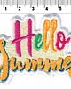 naszywki na ubrania Naszywka naprasowanka HELLO SUMMER termoprzylepna haft 7x5,2cm 1