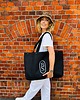 torby XXL Torba typu Shopper Bag czarna pikowana z haftem large size 4