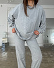 bluza bez kaptura damska Bawełniana bluza Flow light grey 4